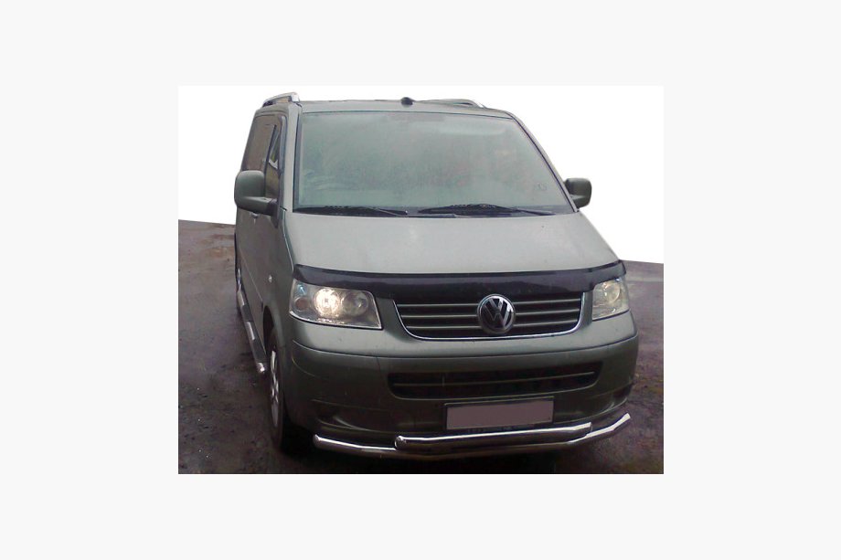 Volkswagen T5 Multivan 2003–2010 Přední dvojitý ochranný rám 60/48 mm (nerez) 60 × 60 mm Image