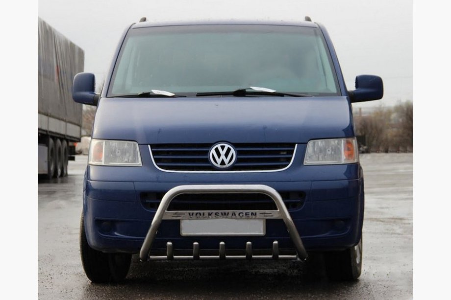 Volkswagen T5 Multivan 2003–2010 Přední ochranný rám WT003 (nerez) Image