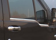 Ford Connect 2010–2013 Vnější okenní lišty (2 ks, nerez) Carmos - turecká ocel fotografie 1