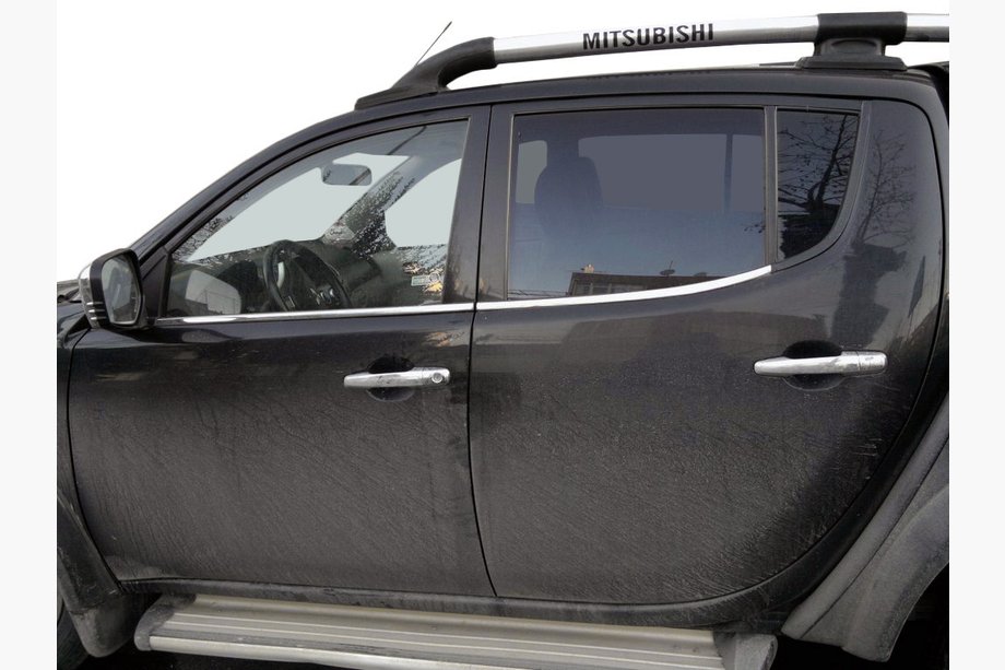 Mitsubishi L200 2006–2015 Nerezové lišty oken (sada 4 ks) Carmos - turecká ocel Image