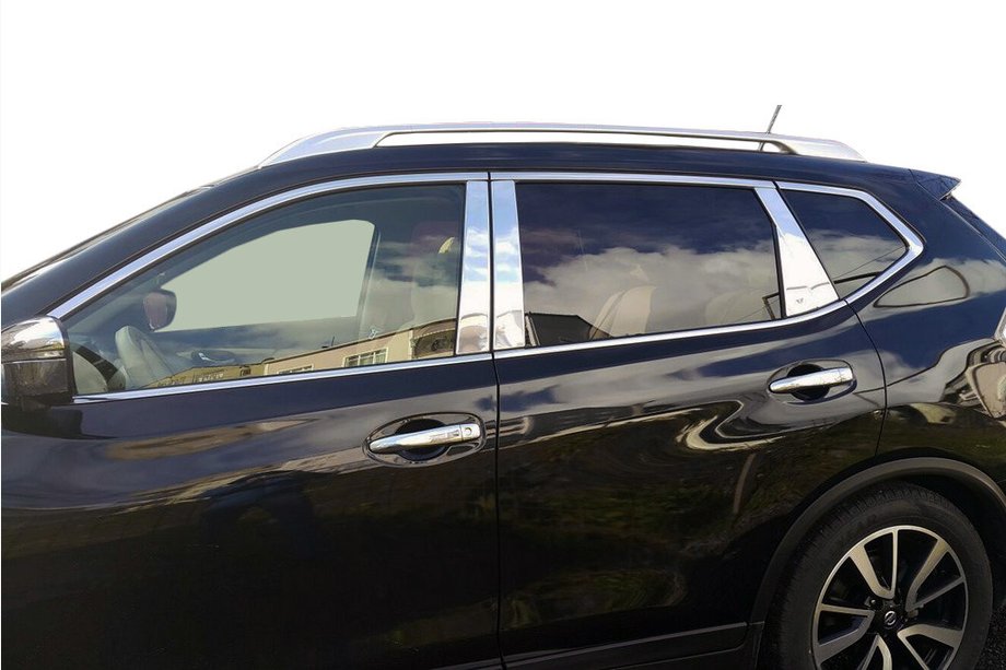 Nissan X-trail T32/Rogue 2014–2021 Chromové kryty sloupků (nerez) Image