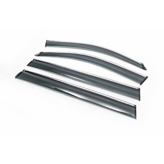 Deflektory oken s chromovanou lištou (4 ks, HIC) fotografie 1