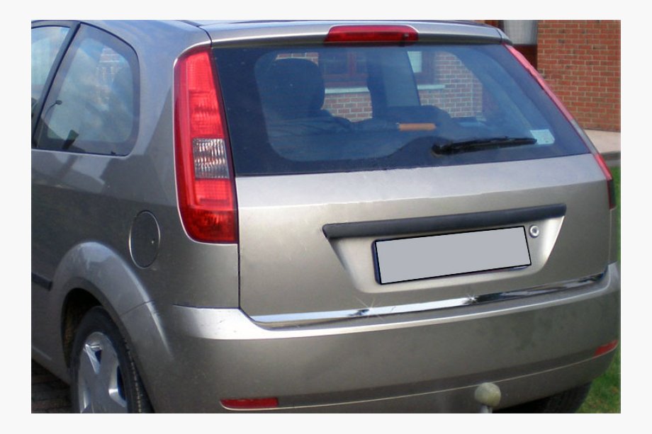 Ford Fiesta 2002–2008 Nerezová lišta hrany víka kufru Image
