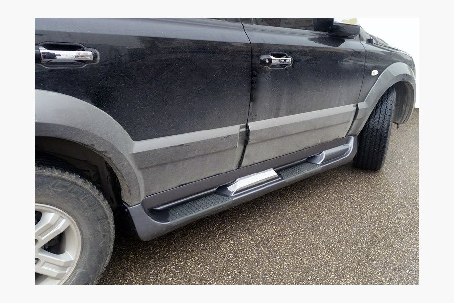 Kia Sorento I BL 2002–2009 Boční plastové prahy (plast) S003, černé, 2003-2007 Image