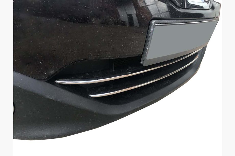 Nissan Qashqai 2010–2014 ZLEVNĚNO! Lišty na spodní mřížku (2 ks, nerez) Image