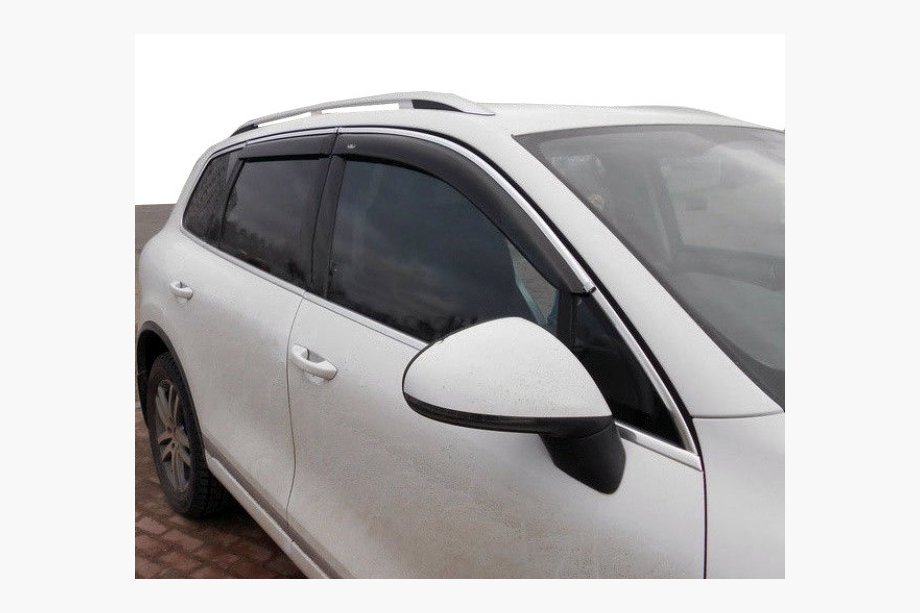 Volkswagen Tiguan 2007–2016 Okenní deflektory s chromovou lištou (4 ks, Niken) Image