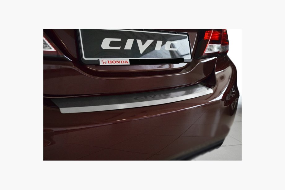 Honda Civic Sedan IX 2011–2016 Nerezová lišta na zadní nárazník s ohybem Nataniko (2014-2017, nerez) Image