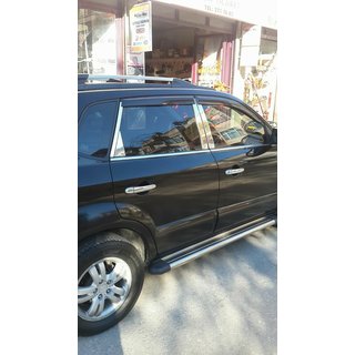Nerezové kryty sloupků Hyundai Tucson JM 2004– fotografie 2