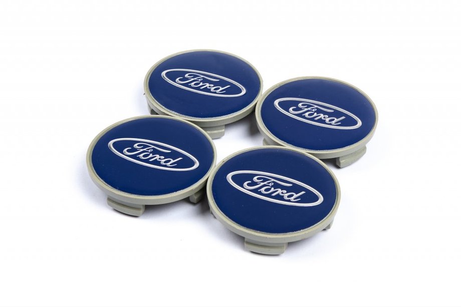Ford Středové krytky kol 54,5/50 mm modré (4 ks) Image