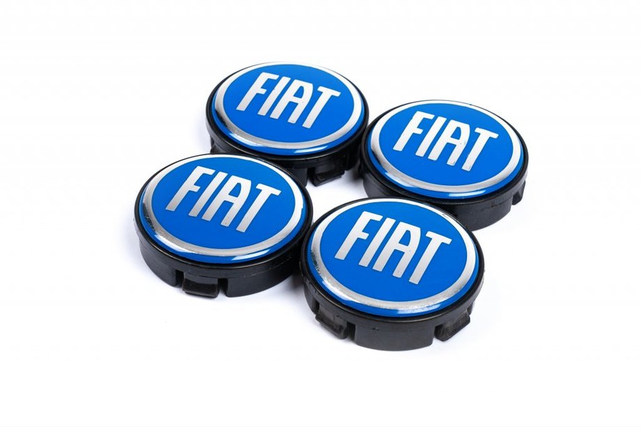 Fiat Středové krytky na disky 57/55,5 mm modré (4 ks) Image