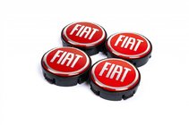Fiat Středové krytky na disky 57/55,5 mm červené (4 ks) fotografie 1