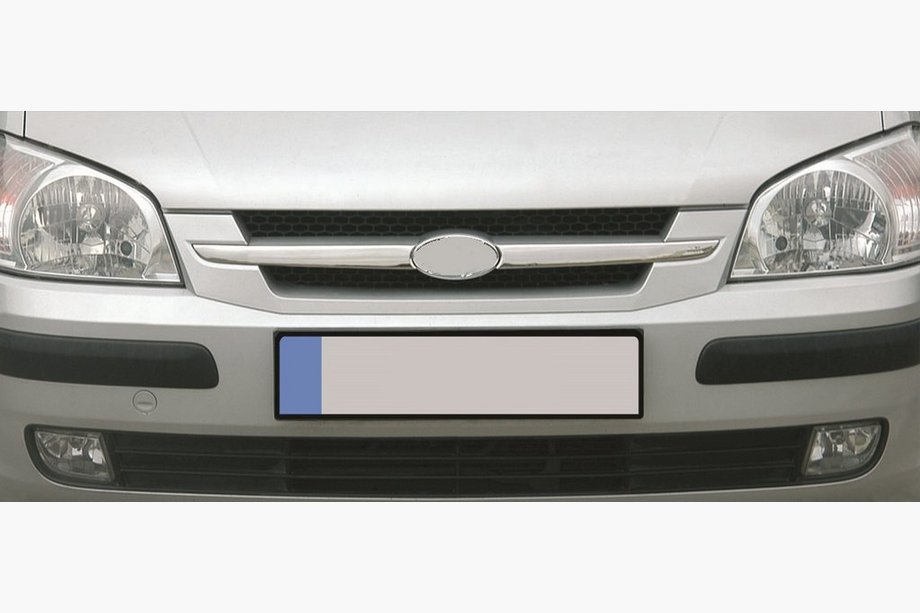 Hyundai Getz 2002– Nerezové lišty na masku chladiče (2 díly) Fotografie 3