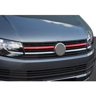 Kryty horní mřížky 2015-2019 (2 ks, červené) Volkswagen T6 2015–2024 fotografie 1