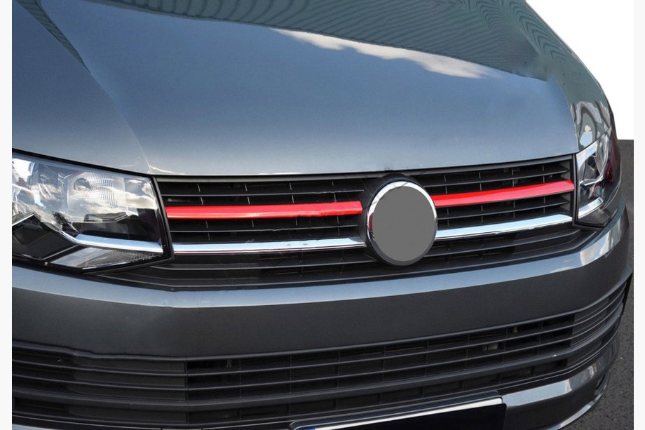 Volkswagen T6 2015–2024 Kryty horní mřížky 2015-2019 (2 ks, červené) Fotografie 1