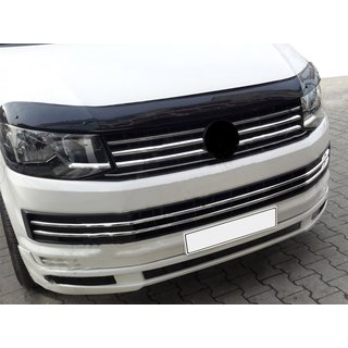 Chromové kryty mřížky nárazníku 2015-2019 (6 ks, nerez) Volkswagen T6 2015–2024 fotografie 4