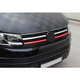 Ozdobné lišty na spodní mřížku 2015-2019 (2 ks, červené) Volkswagen T6 2015–2024