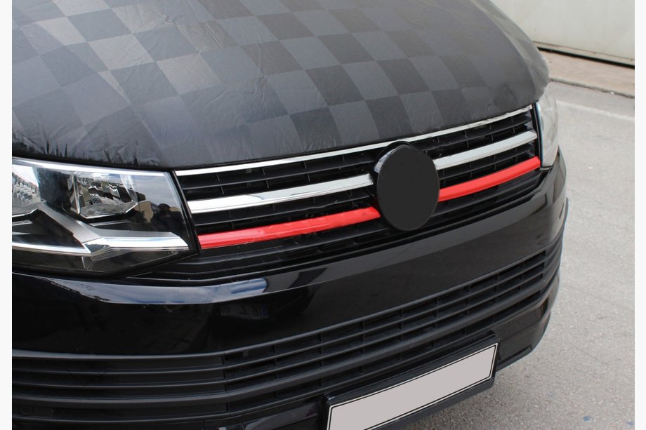 Volkswagen T6 2015–2024 Ozdobné lišty na spodní mřížku 2015-2019 (2 ks, červené) Image