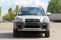 Hyundai Tucson JM 2004– Přední ochranný rám ST014 (nerez) fotografie 2