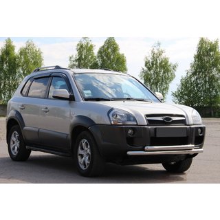 Přední ochranný rám ST014 (nerez) Hyundai Tucson JM 2004– fotografie 3