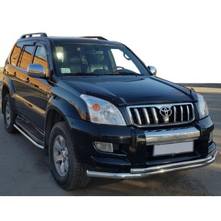 Přední ochranný rám ST014 (nerez) Toyota Land Cruiser Prado 120 2002–2009 fotografie 1