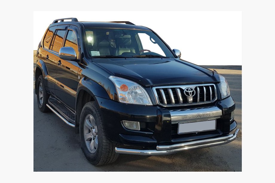 Toyota Land Cruiser Prado 120 2002–2009 Přední ochranný rám ST014 (nerez) 60/42 mm Image
