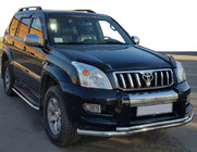 Toyota Land Cruiser Prado 120 2002–2009 Přední ochranný rám ST014 (nerez) 60/42 mm fotografie 1