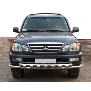 Přední ochranný rám ST015 (nerez) Lexus LX470 1998–2007 fotografie 1