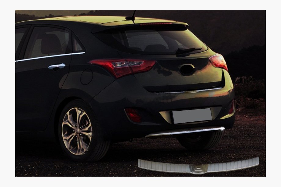 Hyundai I-30 2012–2017 Nerezová horní lišta zadního nárazníku (HB) Image