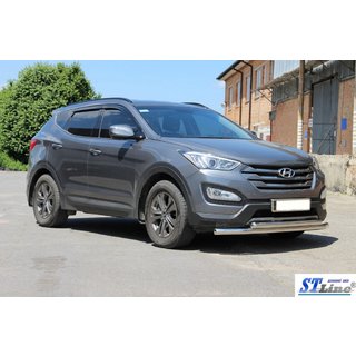 Přední ochranný rám ST014 (nerez) Hyundai Santa Fe 3 2012–2018 fotografie 2