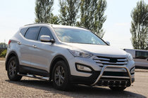 Hyundai Santa Fe 3 2012–2018 Přední nerezový ochranný rám WT003 fotografie 4