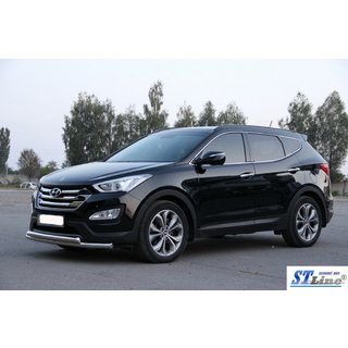 Přední ochranný rám ST014 (nerez) Hyundai Santa Fe 3 2012–2018 fotografie 3