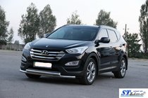 Hyundai Santa Fe 3 2012–2018 Přední ochranný rám ST014 (nerez) fotografie 4