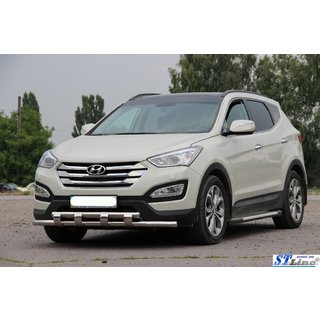 Přední ochranný rám ST015 (nerez) Hyundai Santa Fe 3 2012–2018 fotografie 2