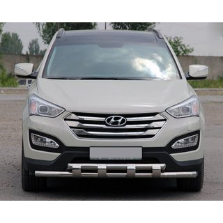 Přední ochranný rám ST015 (nerez) Hyundai Santa Fe 3 2012–2018 fotografie 1