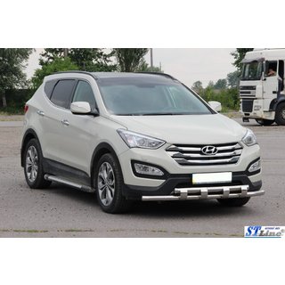 Přední ochranný rám ST015 (nerez) Hyundai Santa Fe 3 2012–2018 fotografie 3
