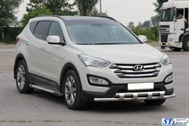 Hyundai Santa Fe 3 2012–2018 Přední ochranný rám ST015 (nerez) fotografie 3