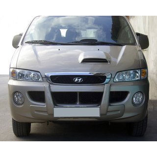 Středový lip předního nárazníku (k lakování) Hyundai H200, H1, Starex 1998–2007 fotografie 1