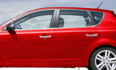 Kia Ceed 2007–2012 Nerezové lišty oken (sada 4 ks) fotografie 2