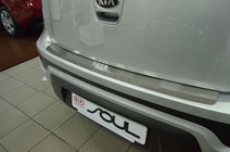 Kia Soul I 2008–2013 Nerezová ochranná lišta na zadní nárazník s ohybem Natanika fotografie 1