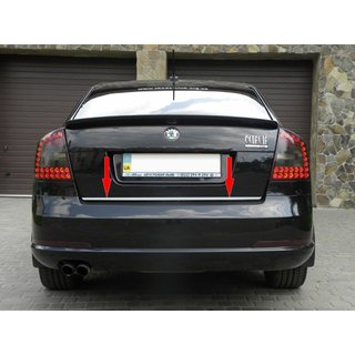 Nerezová lišta na hranu víka kufru Skoda Octavia II A5 2010–2013 fotografie 1