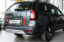 Renault Logan MCV 2013–2022 Nerezová lišta hrany víka kufru fotografie 1