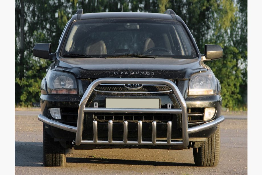Kia Sportage 2004–2010 Přední ochranný rám WT003 Special (nerez) Image