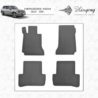 Gumové autokoberce do interiéru (4 ks, Stingray Premium) Mercedes C-class W204 2007–2015 fotografie 2