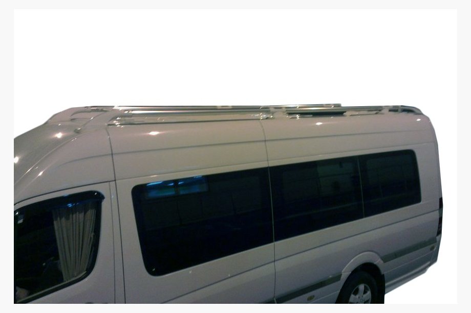 Mercedes Sprinter W906 2006–2018 Podélné střešní ližiny (originál, bílé patky) Image