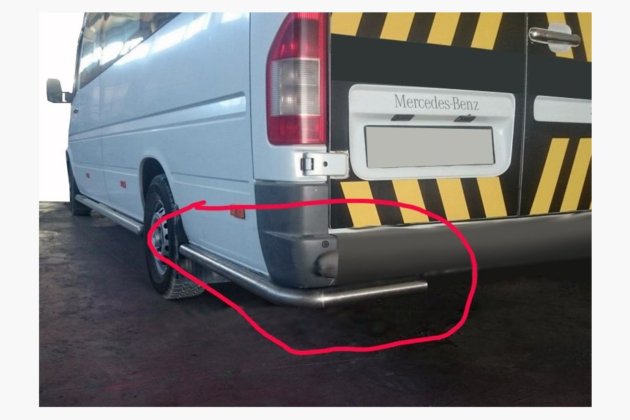Volkswagen LT 1995–2006 Zadní rohy AK-SO (nerez) Image