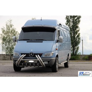 Přední ochranný rám (bullbar) Kelebek WT011 (nerez) Mercedes Sprinter W901/902/903/904/905 1995–2006 fotografie 3