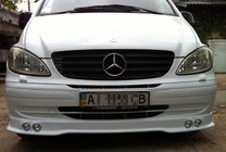 Mercedes Vito W639 2004–2014 Lip spoiler předního nárazníku pro 4 světlomety (k lakování) fotografie 2