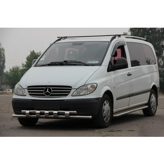 Přední ochranný rám Shark ST015 (nerez) Mercedes Viano 2004–2014 fotografie 1