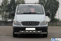 Mercedes Viano 2004–2014 Přední ochranný rám Shark ST015 (nerez) fotografie 2