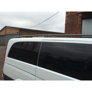 Střešní ližiny černé CAN Originální design (kovové patky) Mercedes Viano 2004–2014 fotografie 3